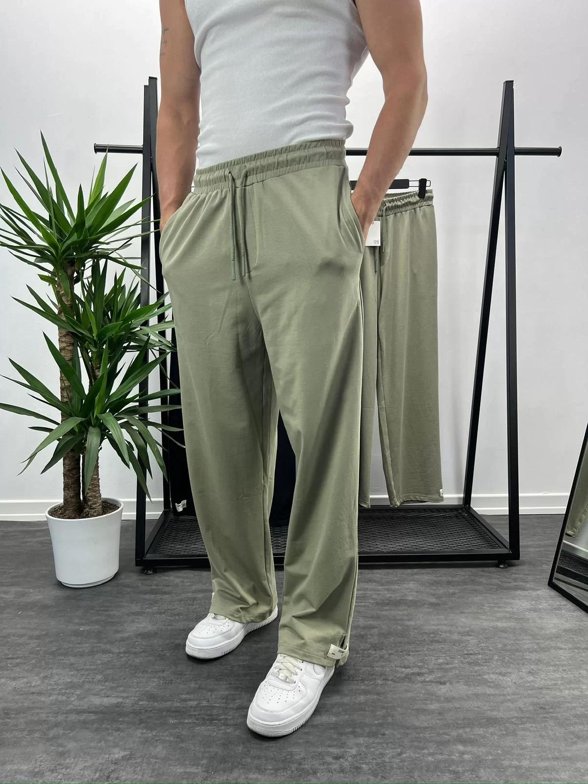 Haki Baggy Kalıp Eşofman Altı