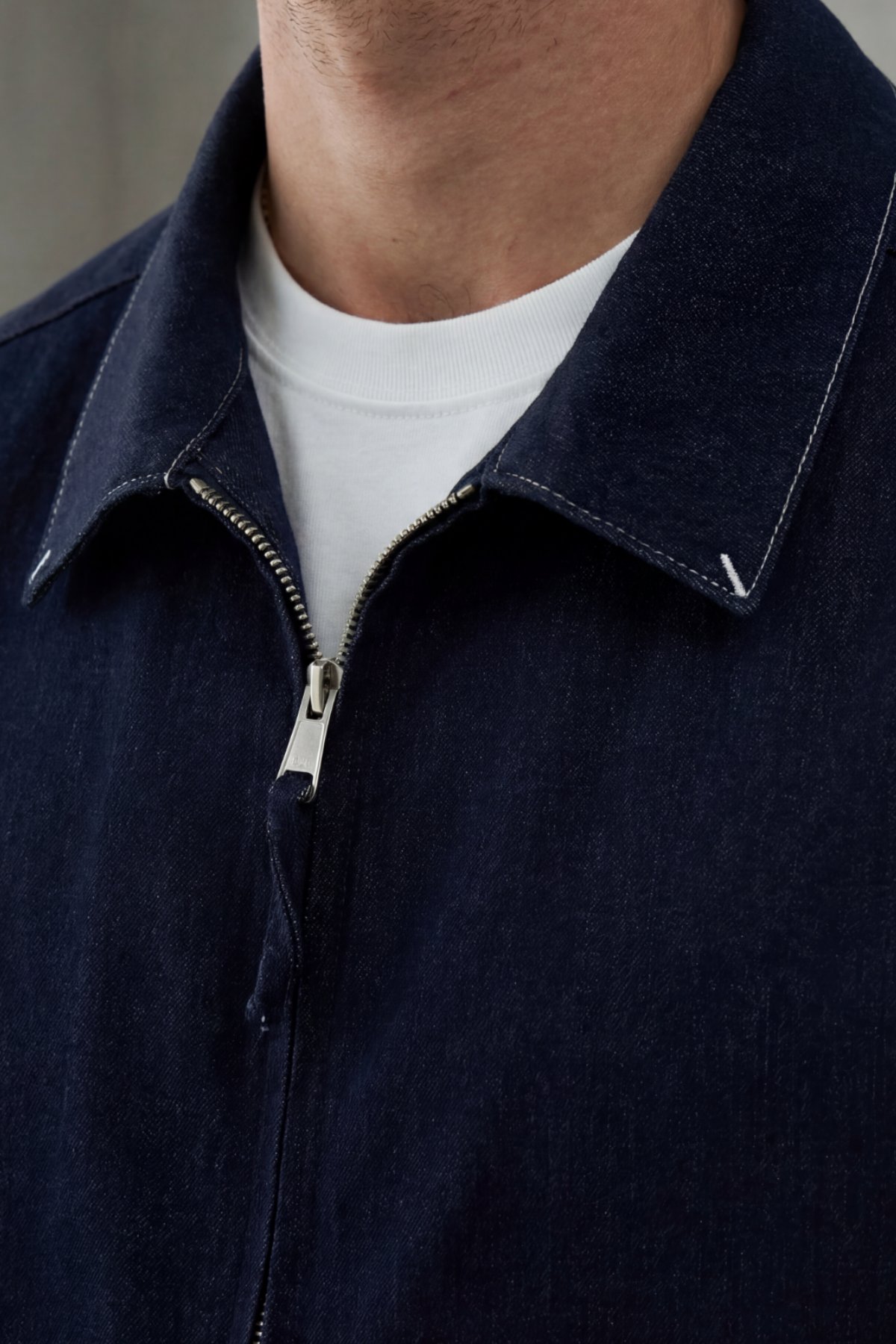 Mevsimlik Gabardin Denim Görünümlü Ceket Lacivert