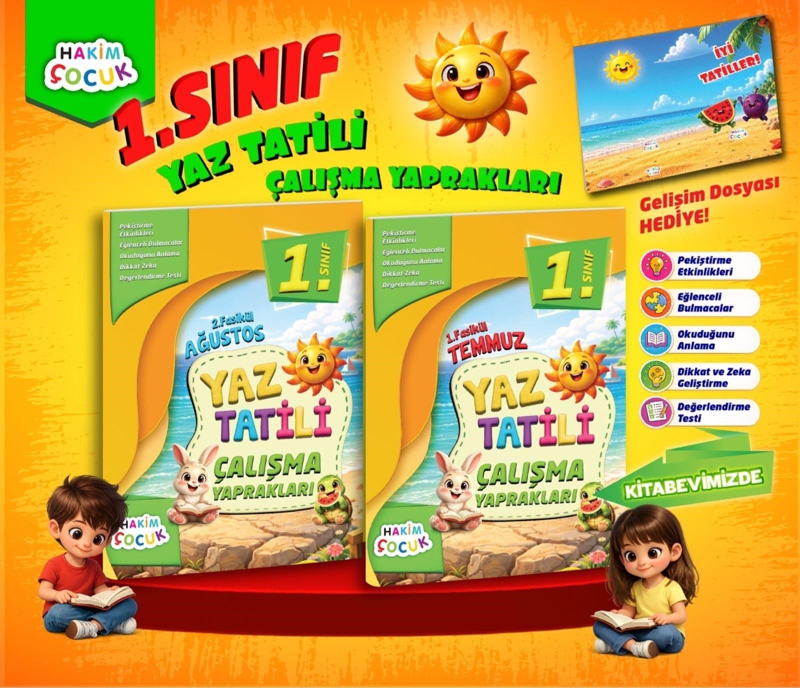 1. Sınıf Yaz Tatili Çalışma Yaprakları