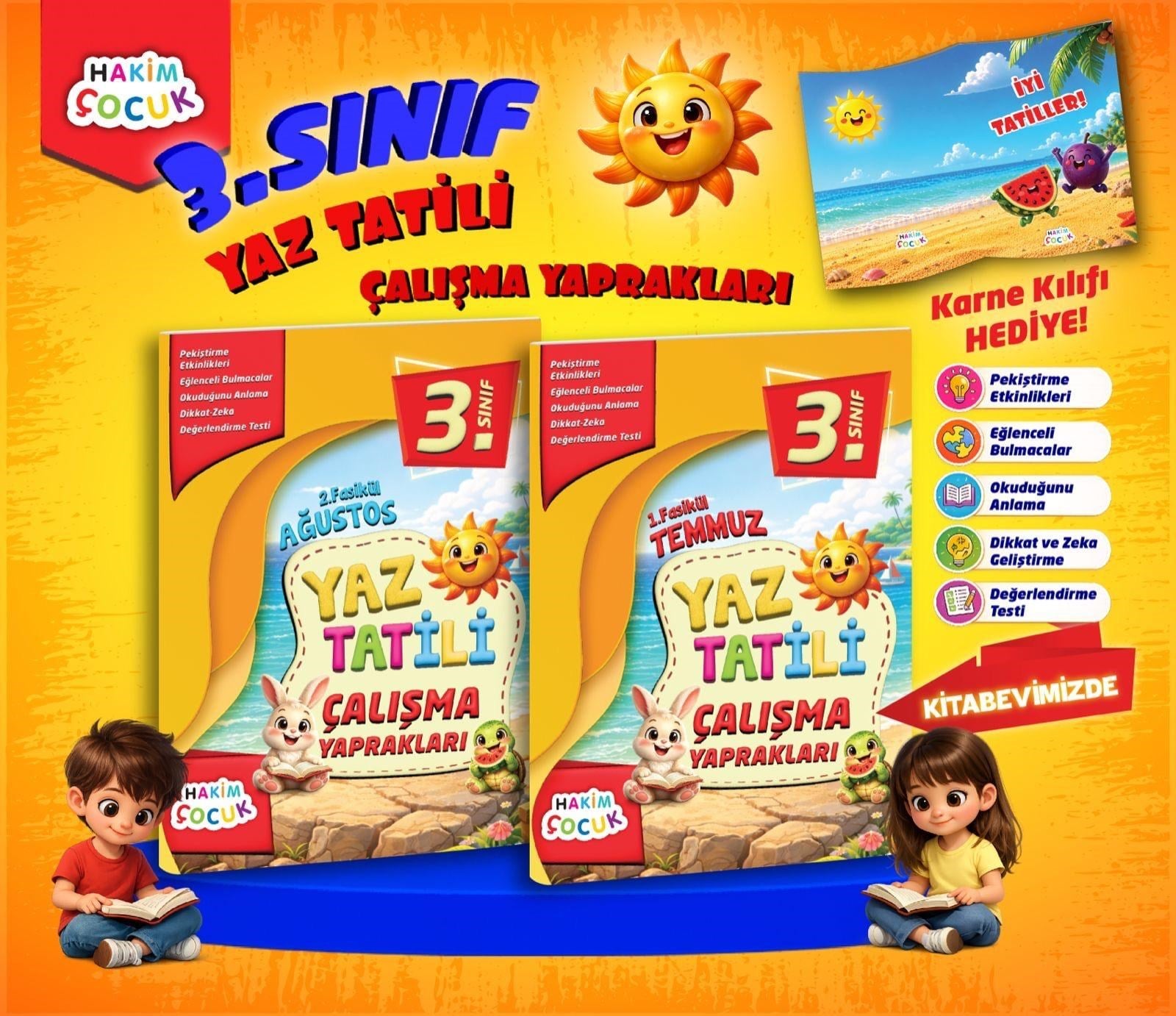 3. Sınıf Yaz Tatili Çalışma Yaprakları