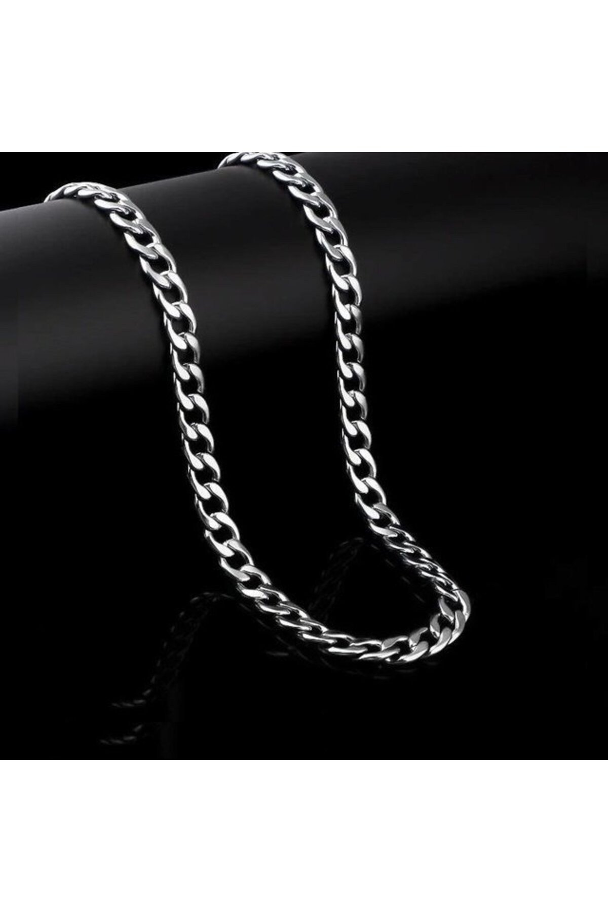 Erkek Çelik Zincir Kolye 4mm 60cm