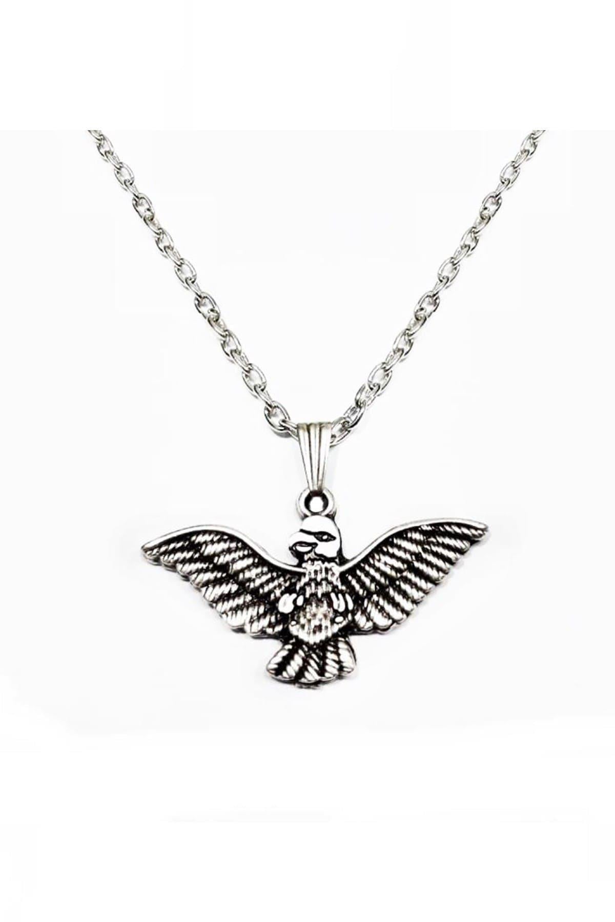 Gümüş Kaplama Albatros Kuşu Unisex Kolye