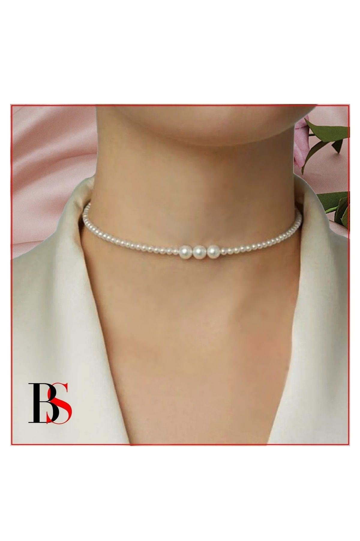 İnci Kadın Choker Kolye