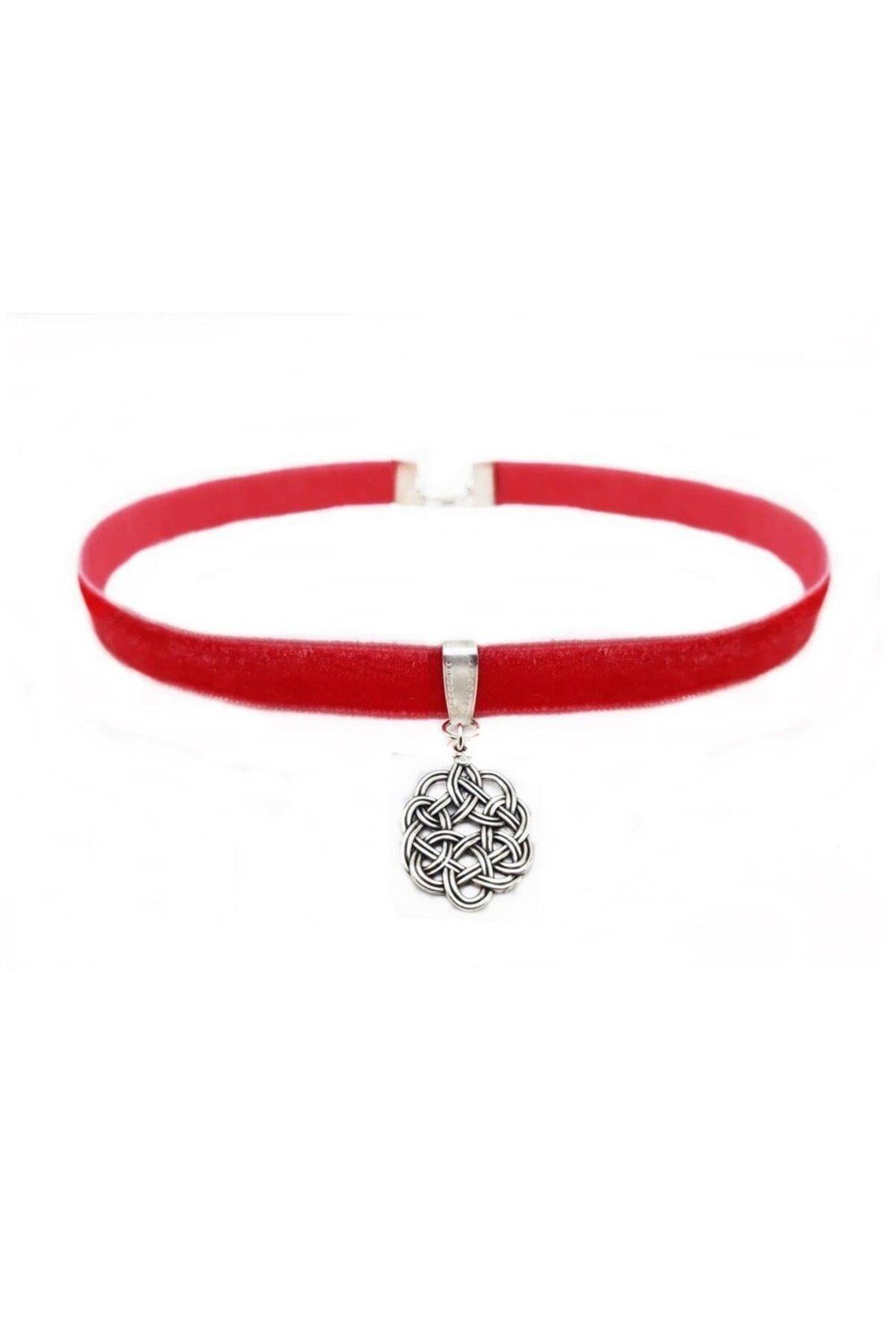 Kazaziye Aşk Düğümü Kadın Choker Tasma Kolye