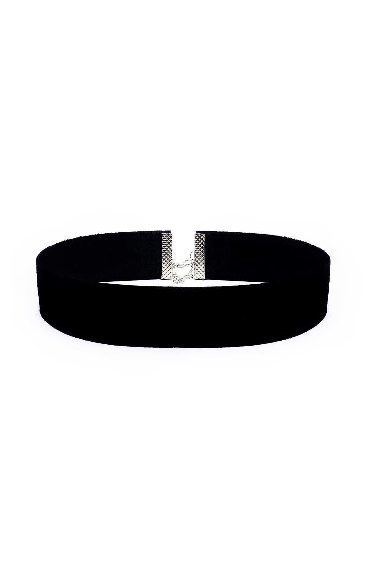 Siyah Kadife Kadın Choker Kolye