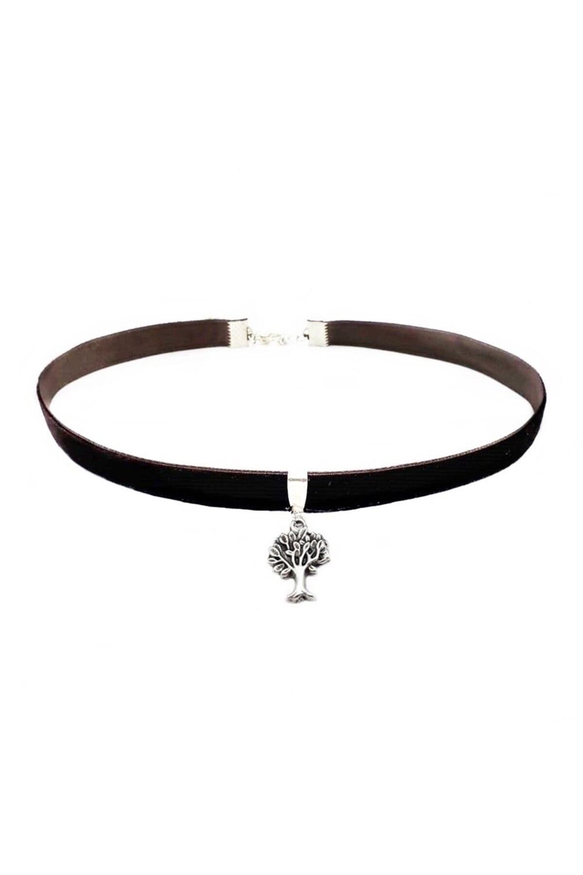 Siyah Renk Kadife Kadın Choker Kolye