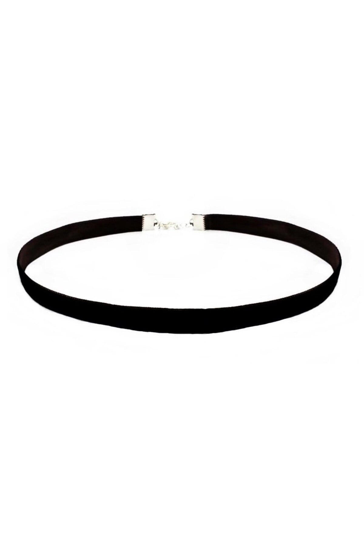 Siyah Renk Kadife Kadın Choker Kolye