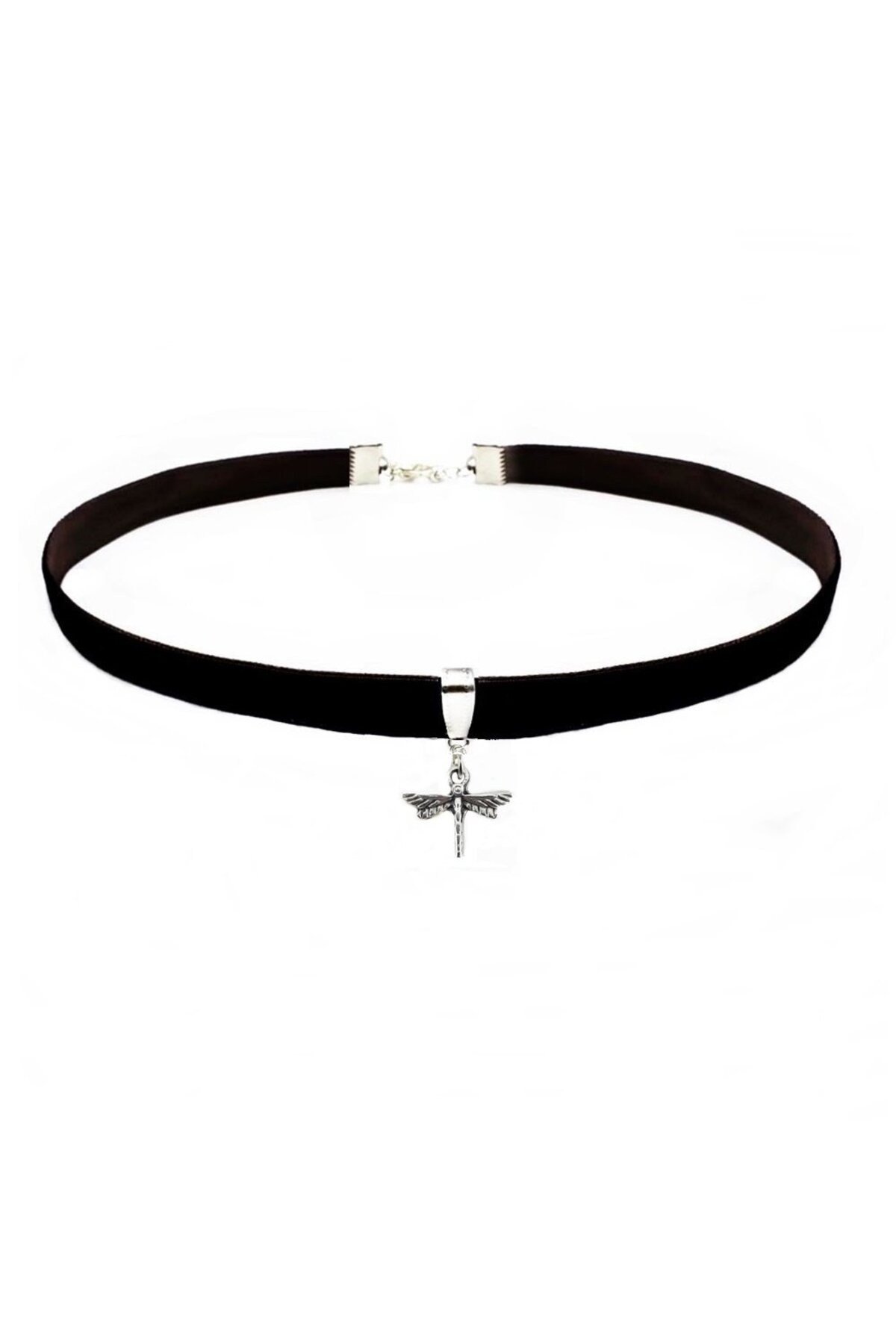 Siyah Renk Kadife Kadın Yusufcuk Choker Kolye