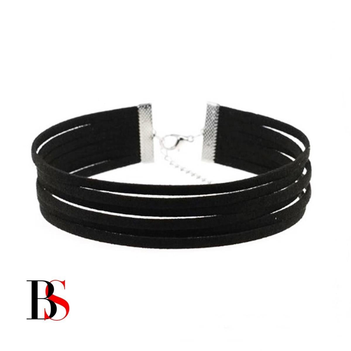 Siyah Renk Kadın Süet Choker