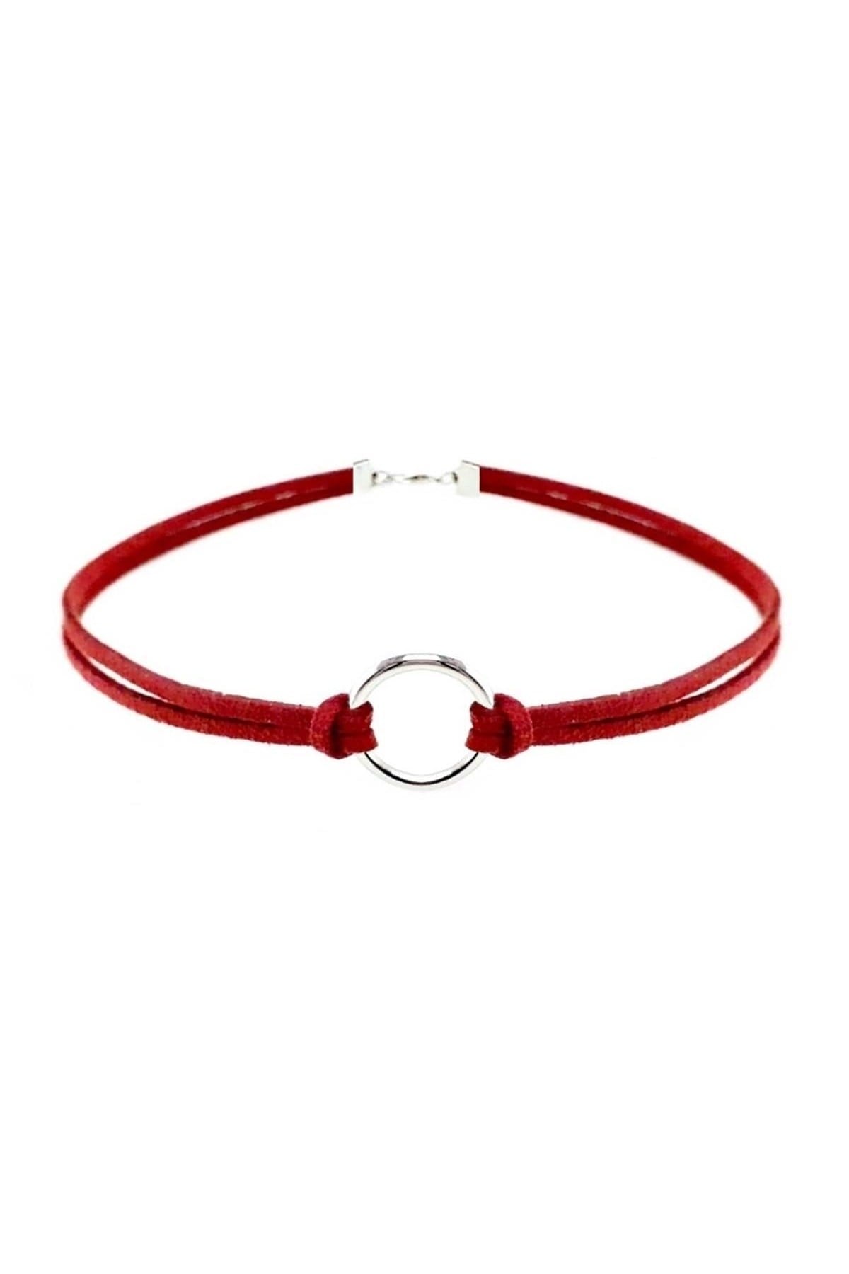 Taba Rengi Kadın Süet Round Choker