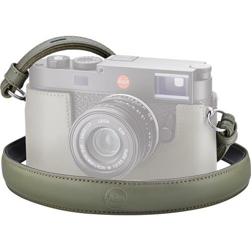 Carrying Strap, leather, olive green