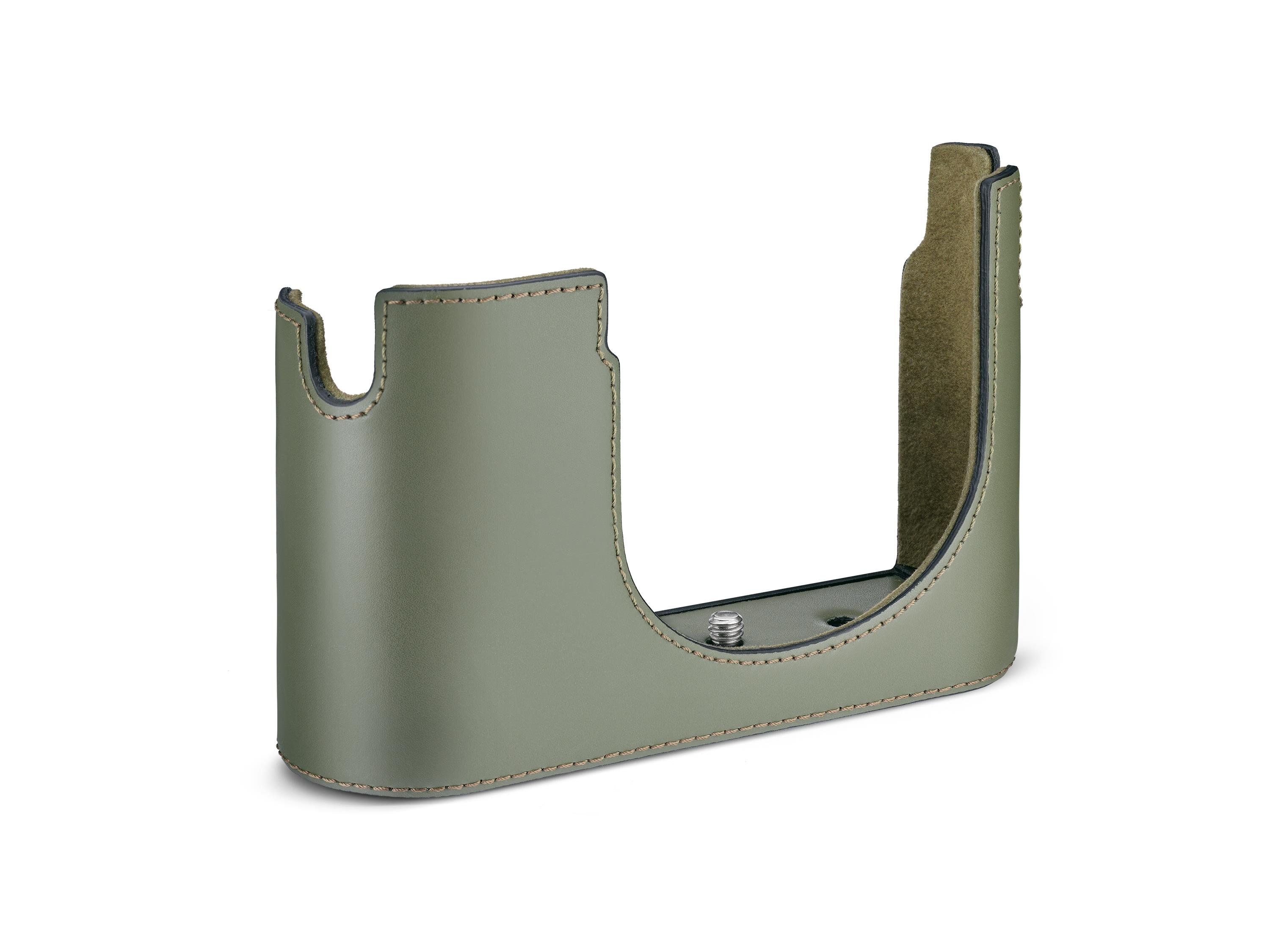 Leica Q3 Halfcase, leather,olive green