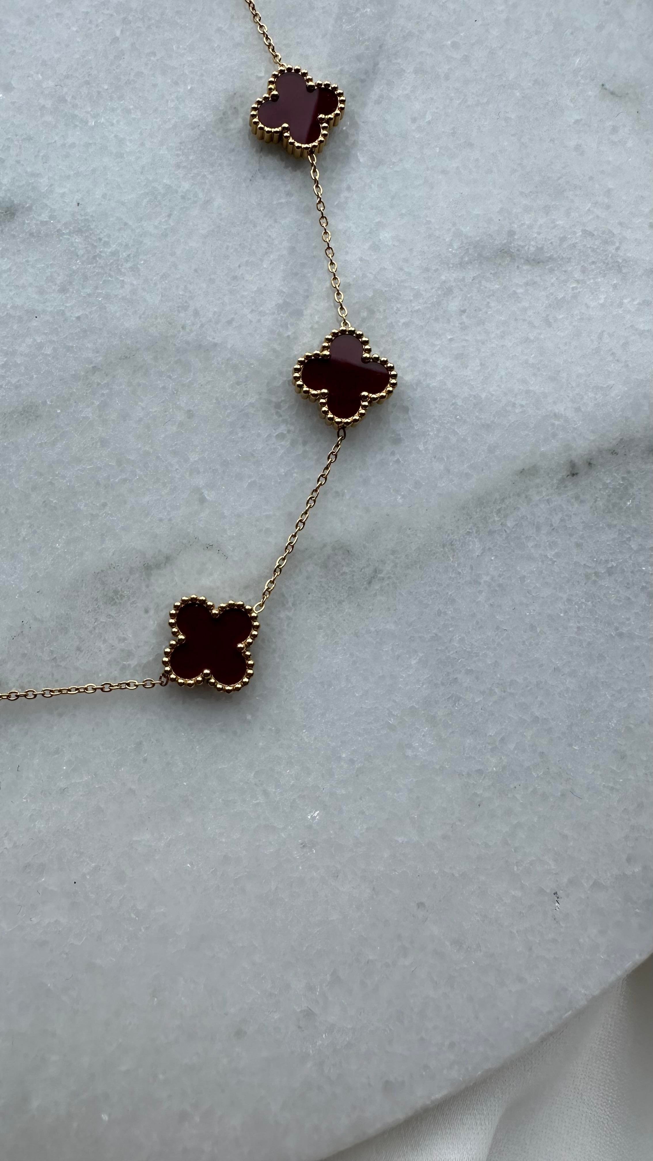 VAN CLEEF KOLYE-BORDO