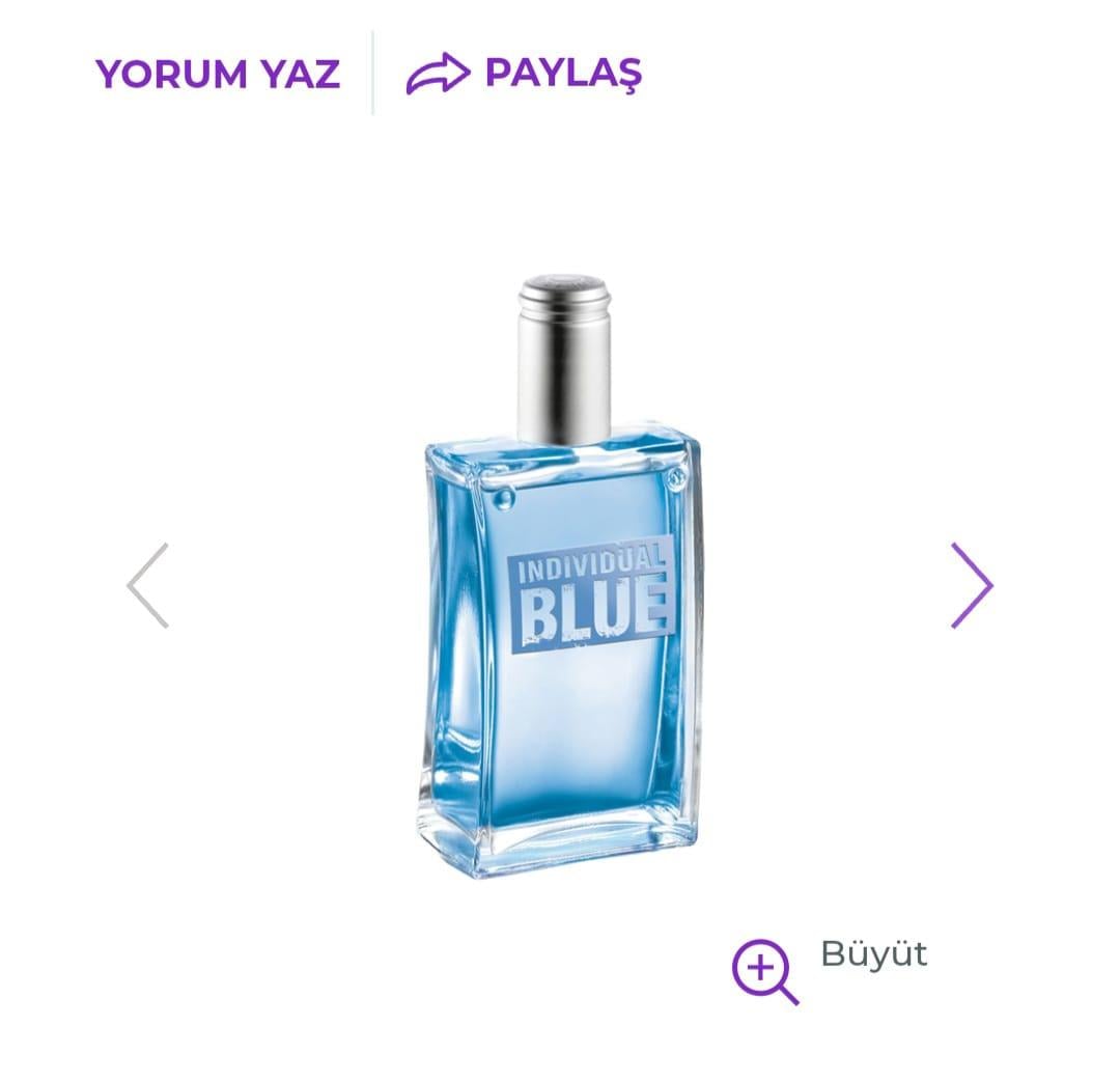 Individual Blue erkek parfüm edt +rollon+saç ve vücut şampuanı 250 ml