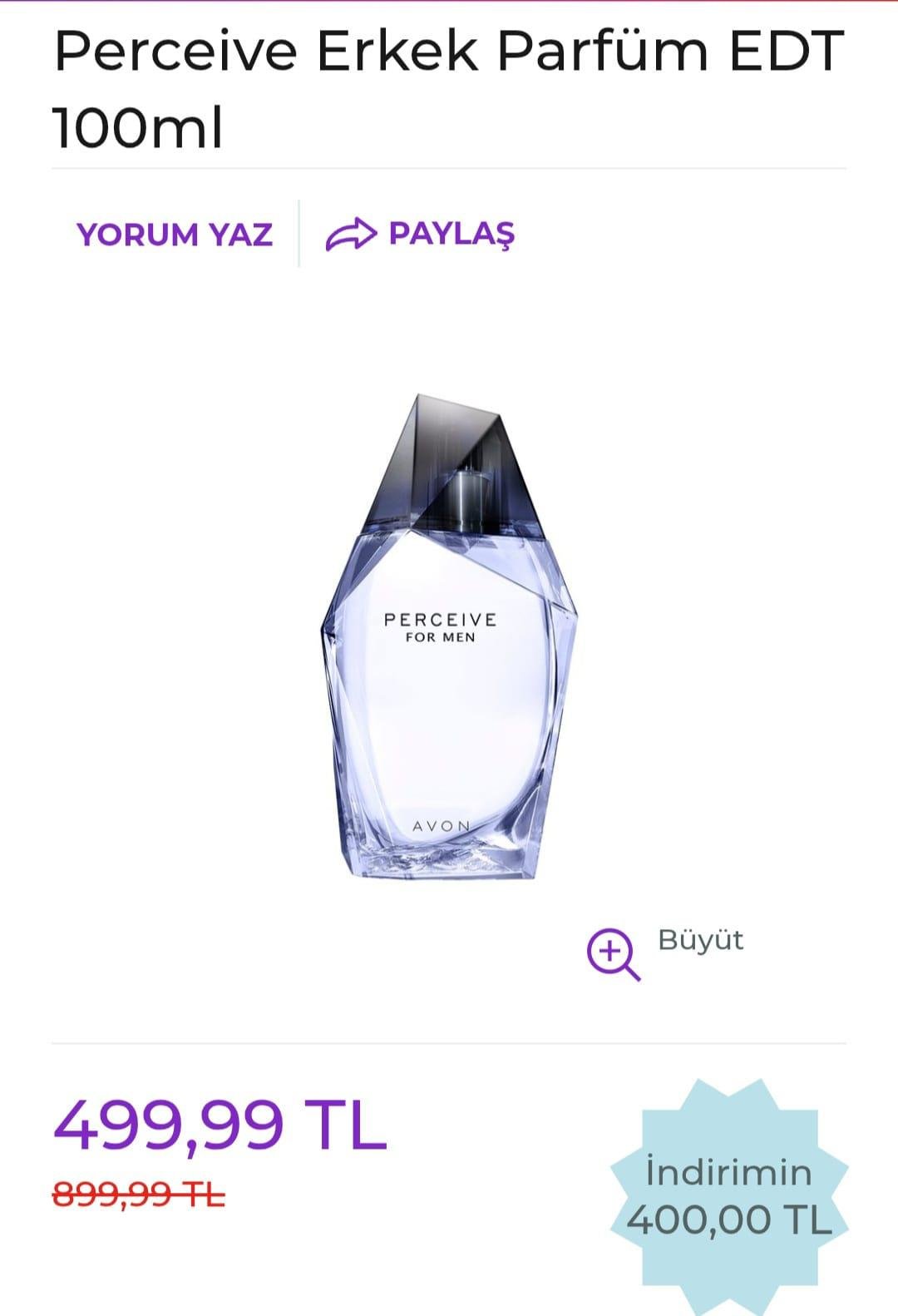 Perceive Erkek Parfüm EDT 100 ML