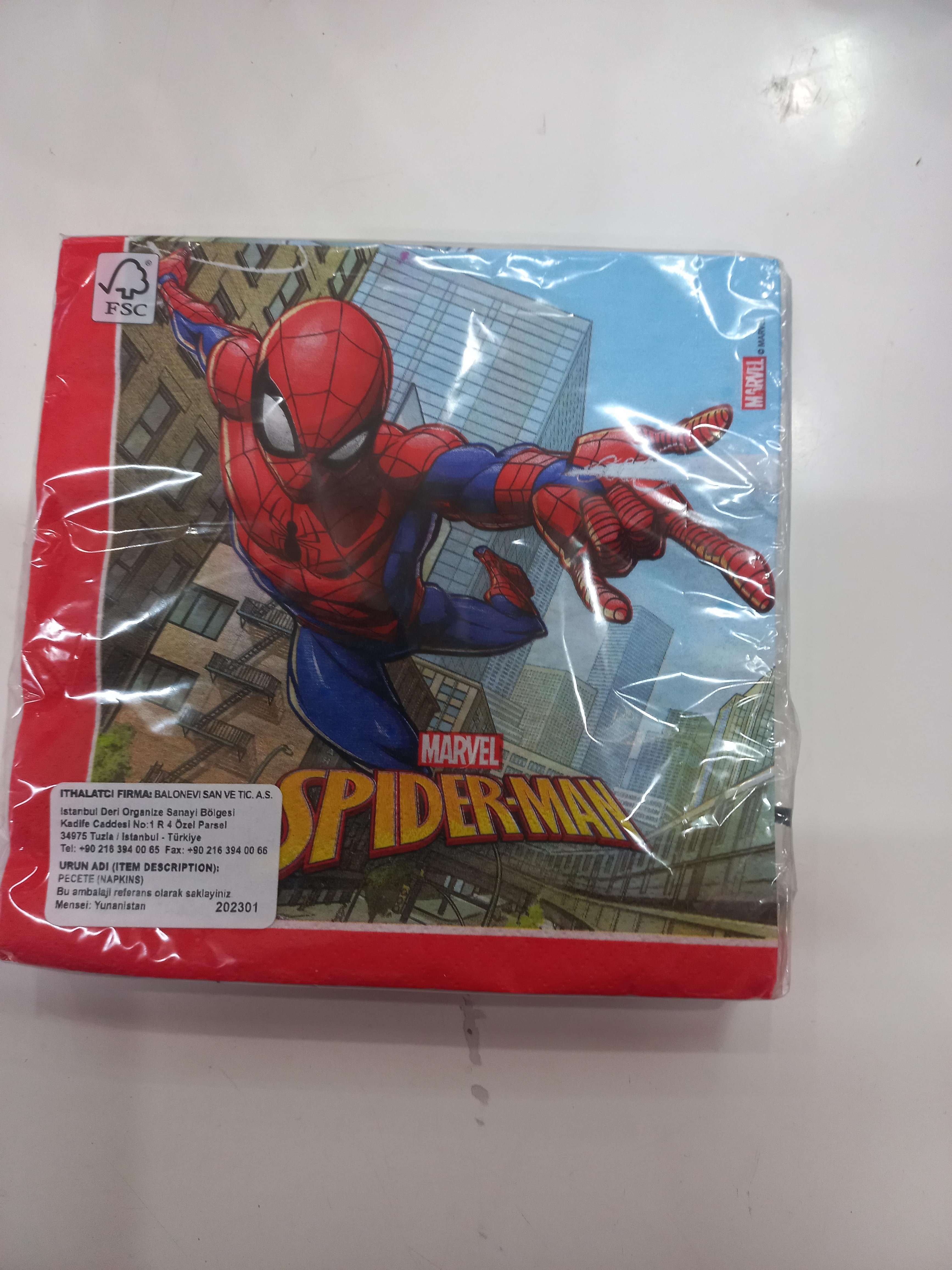 SPIDERMAN KAĞIT PEÇETE 16 LI