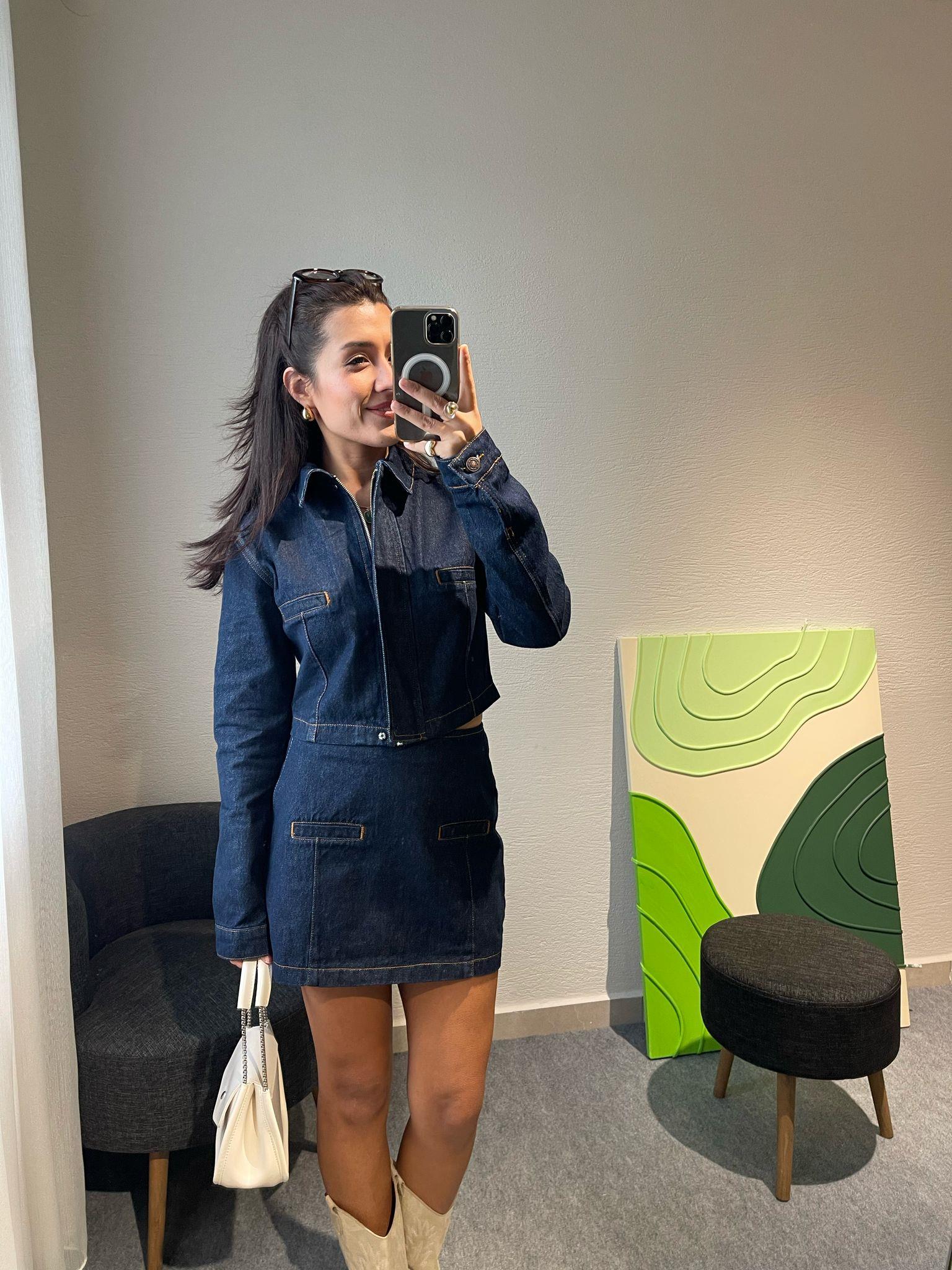 DENİM CEKET ETEK TAKIM