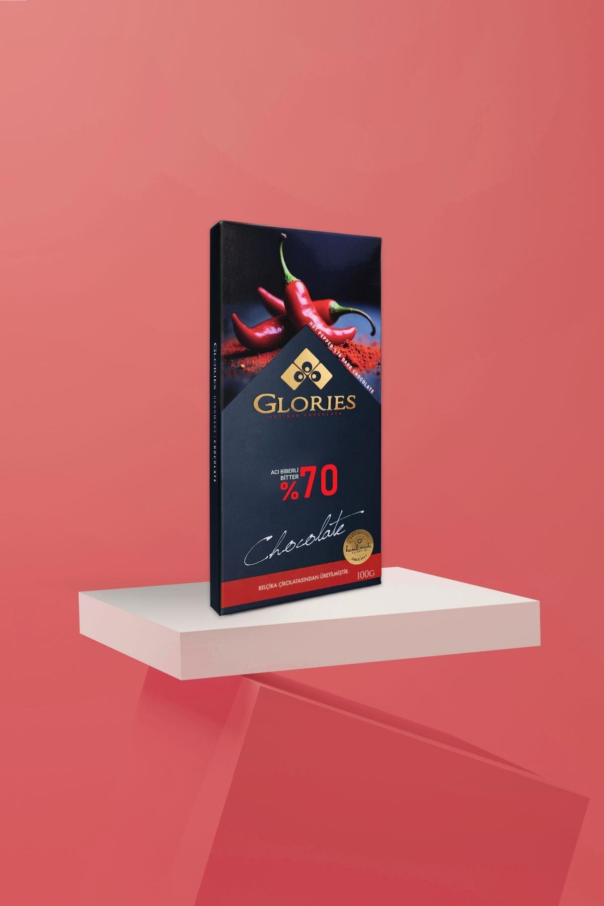 Acı Biberli %70 Bitter Çikolata 100 g