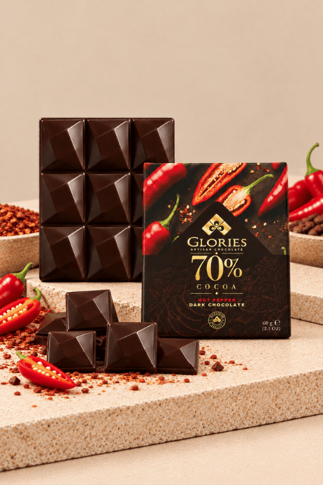Acı Biberli %70 Bitter Çikolata 60 g
