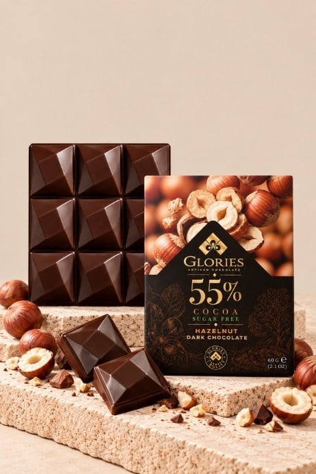 Fındıklı Şekersiz Bitter Çikolata 60 g