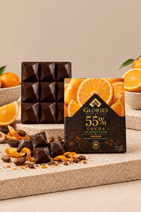 Portakallı Şeker İlavesiz Bitter Çikolata 60 g