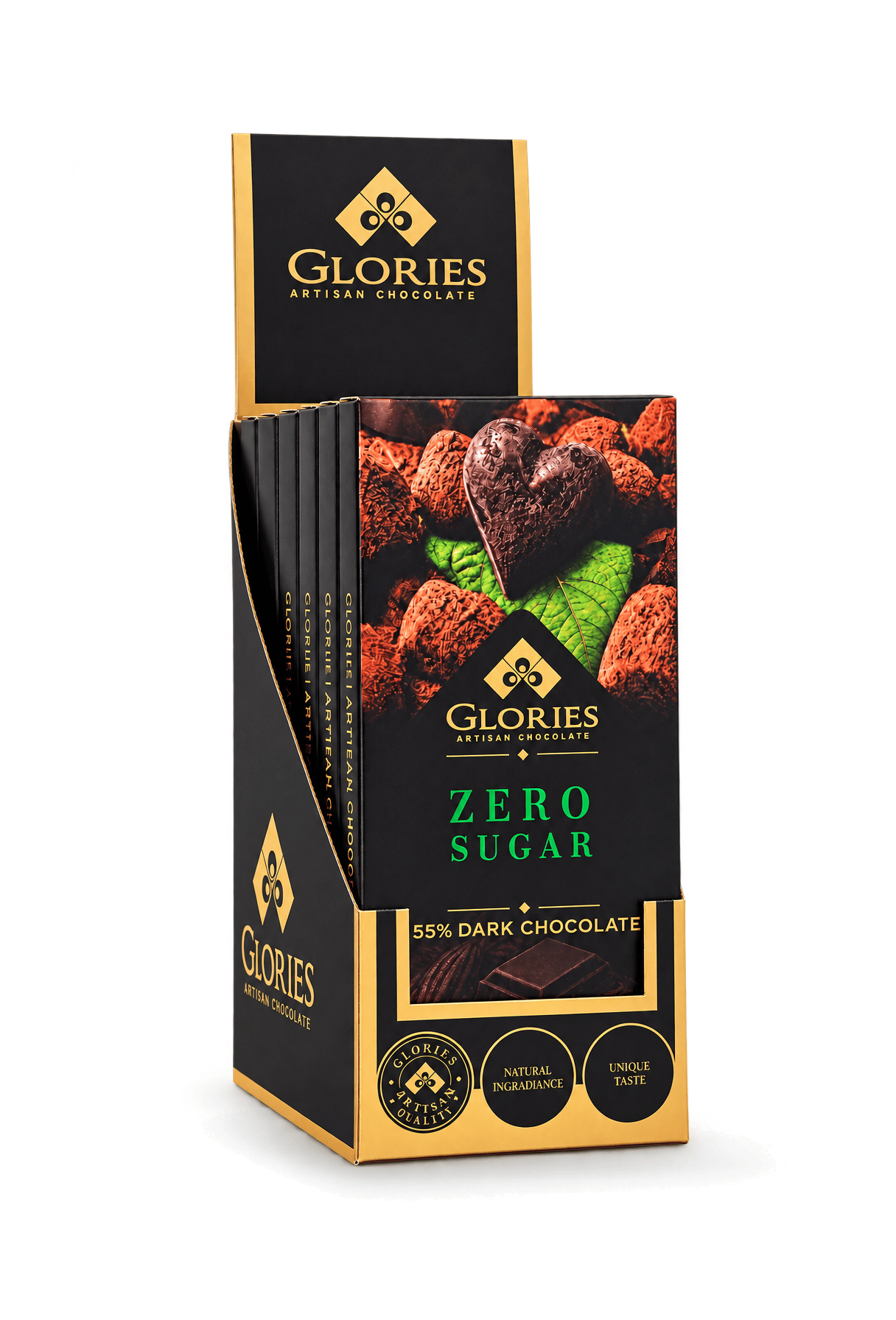 Şekersiz Bitter Çikolata 100 g – 10'lu Display