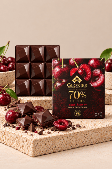 Vişneli %70 Bitter Çikolata  60 g