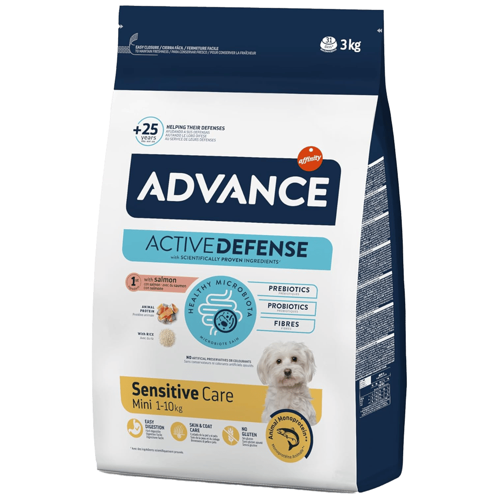 Advance Sensitive Mini Somonlu ve Pirinçli Hassas Küçük Irk Yetişkin Köpek Maması 3kg