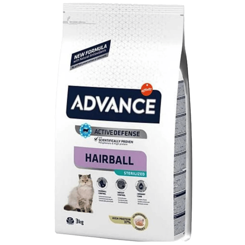 AdvanceHairball Tüy Yumağı Önleyici Hindili Kısırlaştırılmış Yetişkin Kedi Maması 3kg