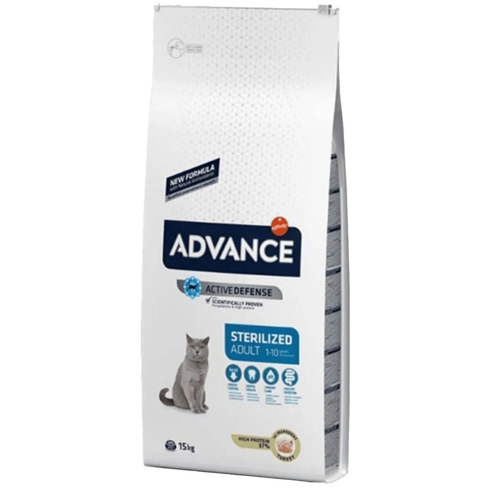 AdvanceSterilised Hindili Kısırlaştırılmış Yetişkin Kedi Maması15kg