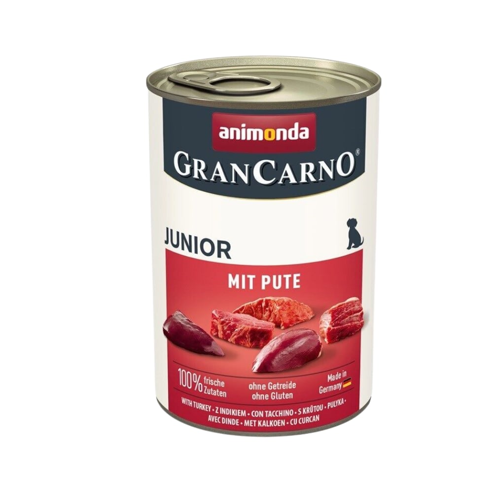 Animonda Gran Carno Sığır Etli ve Hindi Yürekli Yavru Köpek Konservesi 400gr