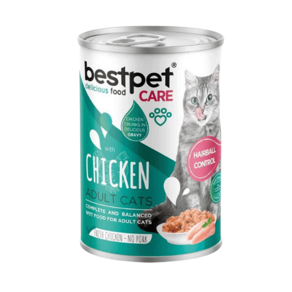 Bestpet Care Hairball Control Sos İçinde Parça Tavuk Etli Yetişkin Kedi Konservesi 400gr