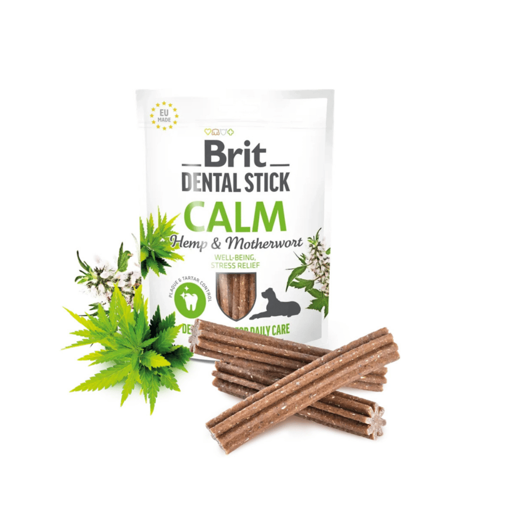 Brit Care Dental Stick Calm Kenevirli Ağız Bakımı İçin Köpek Ödül Maması 250gr (7'li)