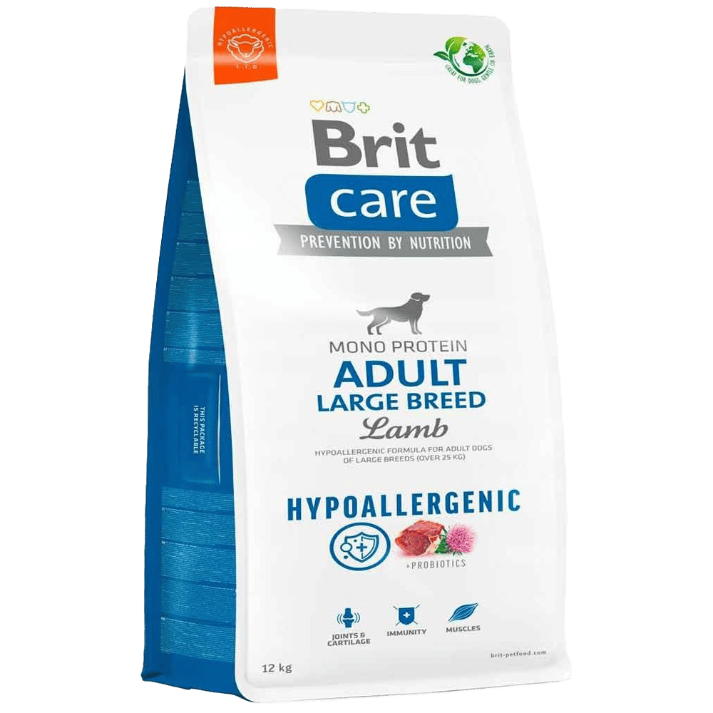 Brit Care Hipoalerjenik Mono Protein Kuzulu Büyük Irk Yetişkin Köpek Maması 12kg