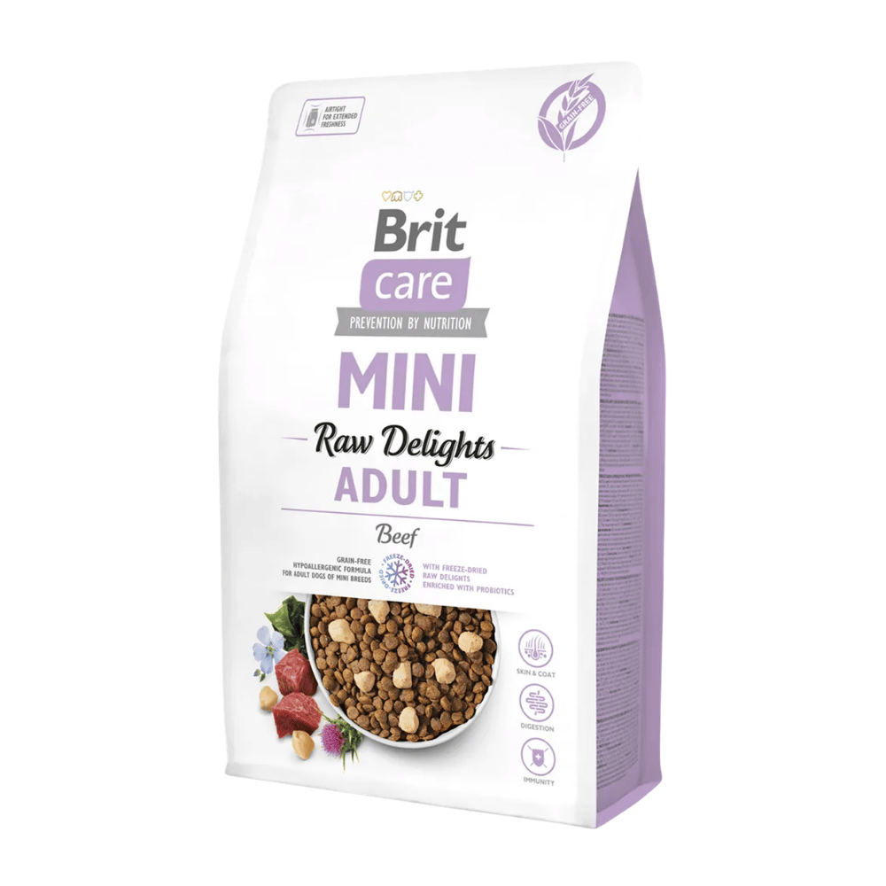 Brit Care Hipoalerjenik Raw Delights Biftekli Mini Irk Yetişkin Köpek Maması 2kg