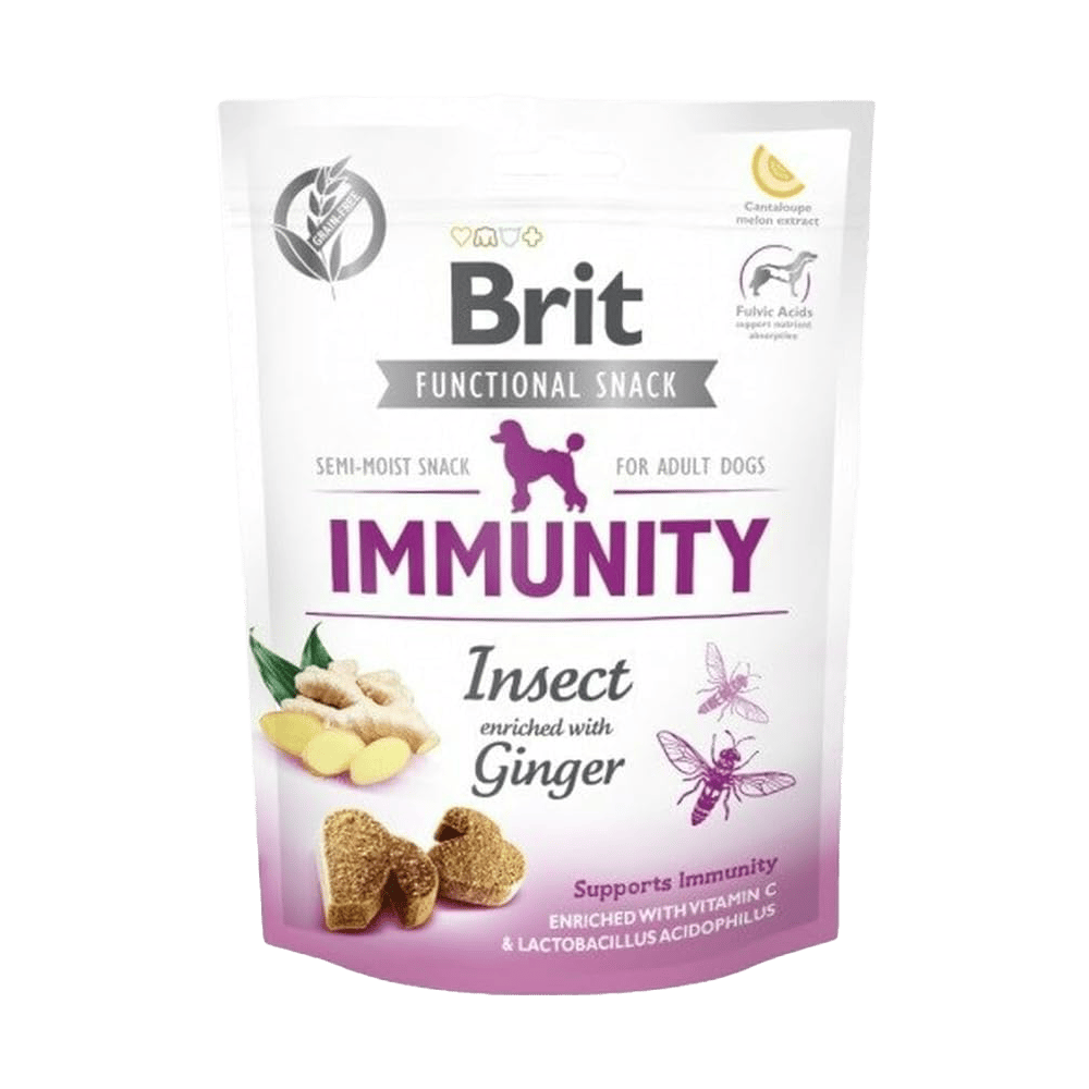 Brit Care Immunity Zencefilli ve Larva Proteinli Bağışıklık Destekleyici Köpek Ödülü 150gr