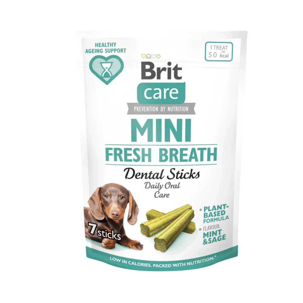 Brit Care Mini Fresh Breath Dental Stick Köpek Ödül Maması 120gr (7'li)