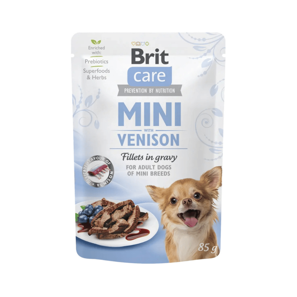 Brit Care Mini Geyik Etli Soslu Küçük Irk Yetişkin Köpek Yaş Maması 85gr