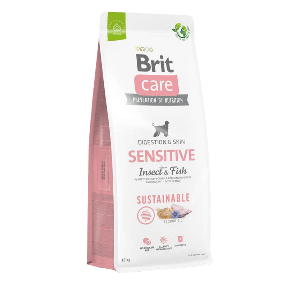 Brit Care Sensitive Balık ve Böcek Proteinli Yetişkin Köpek Maması 12kg