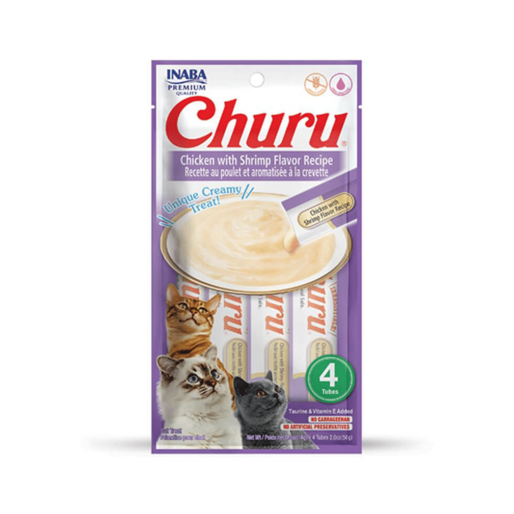 Ciao Churu Cream Tavuklu ve Karidesli Kedi Kreması 4 X 14 Gr