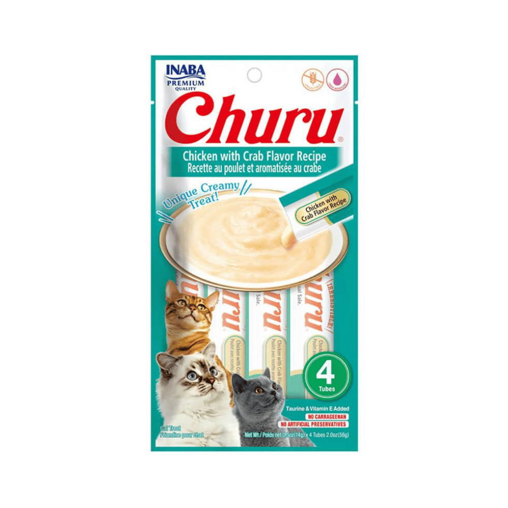 Ciao Churu Cream Tavuklu ve Yengeçli Kedi Kreması 4 X 14 Gr