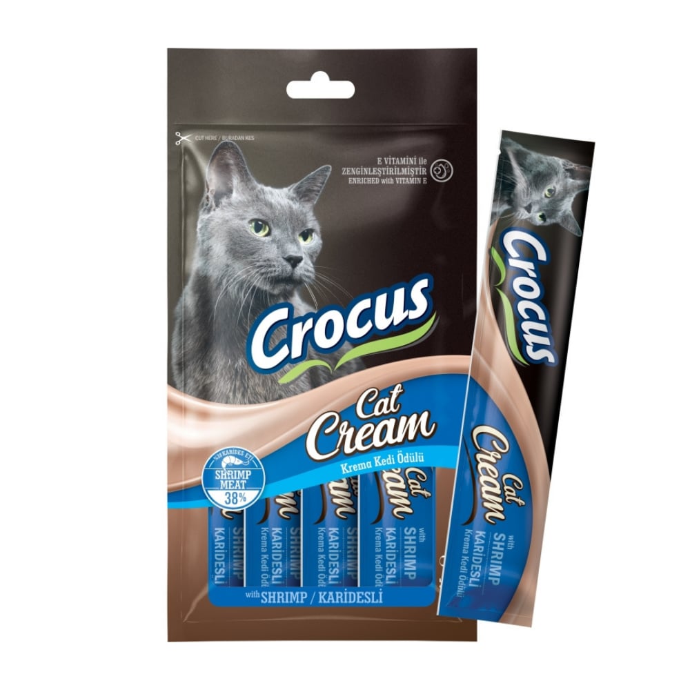 Crocus Karidesli Krema Kedi Ödülü 4x15 gr