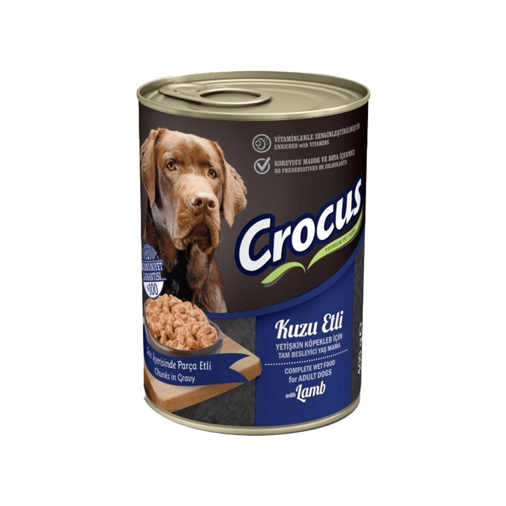 Crocus Sos İçinde Parça Kuzu Etli Yetişkin Köpek Konservesi 400gr