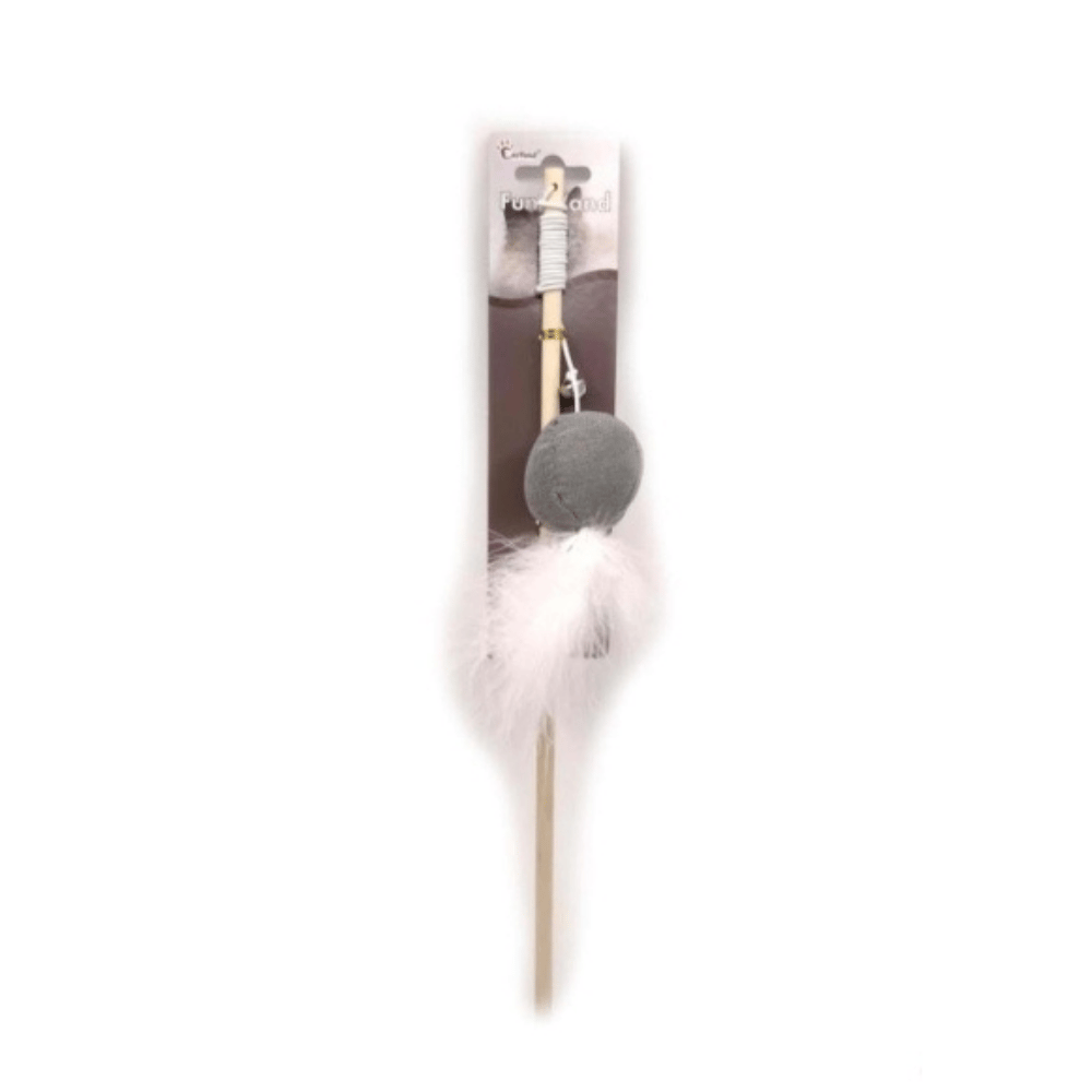 Eastland Catnipli Tüylü Peluş Çıngıraklı Kedi Oltası 46 cm