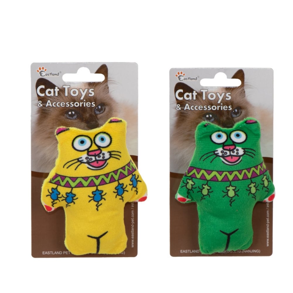 Eastland Sesli Kedi Otlu Peluş Kedi Oyuncağı 11,5cm (Karışık Renkli)