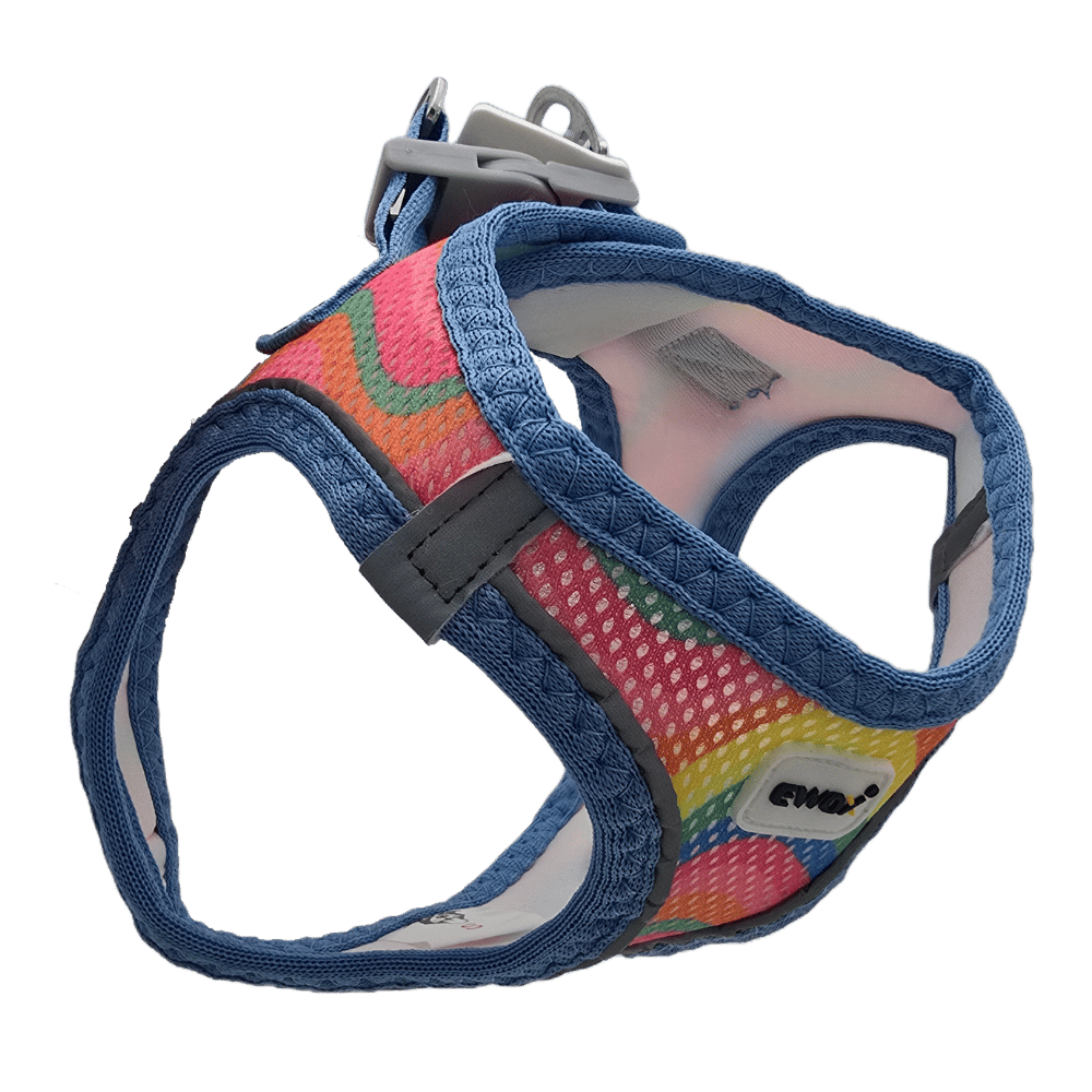 Ewox Air Mesh Gökkuşağı Desenli Göğüs Tasması 3XS