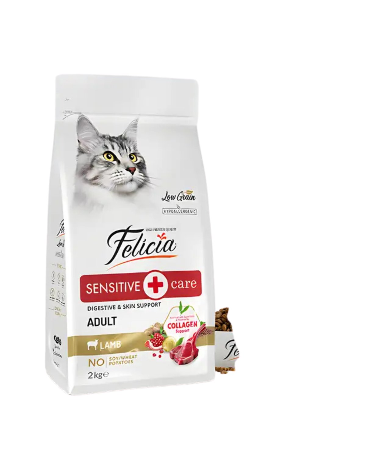 Felicia Az Tahıllı Kuzu Etli Hypoallergenic Kolajenli Yetişkin Kedi Maması 2Kg