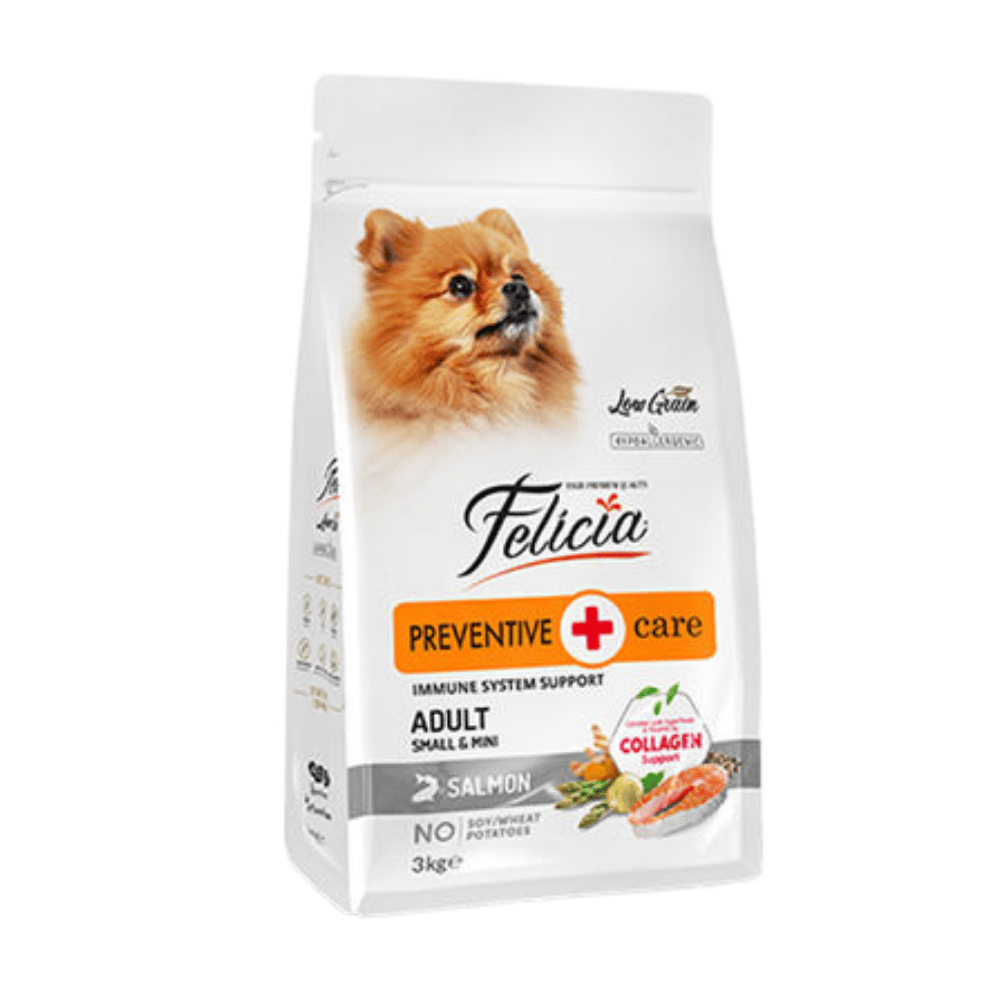 Felicia Kolajenli Somonlu Az Tahıllı Small Mini Yetişkin Köpek Maması Mini Hipoalerjenik 3 Kg