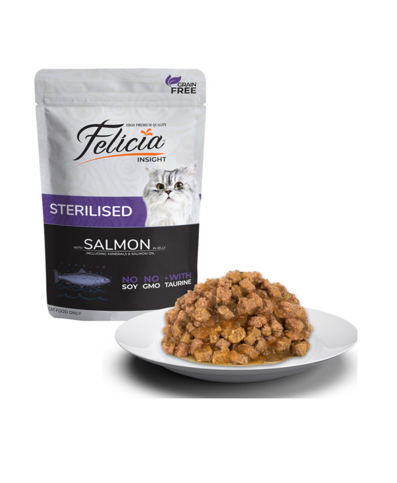 Felicia Tahılsız 85 gr Pouch Sterilised Somonlu Yaş Kedi Maması