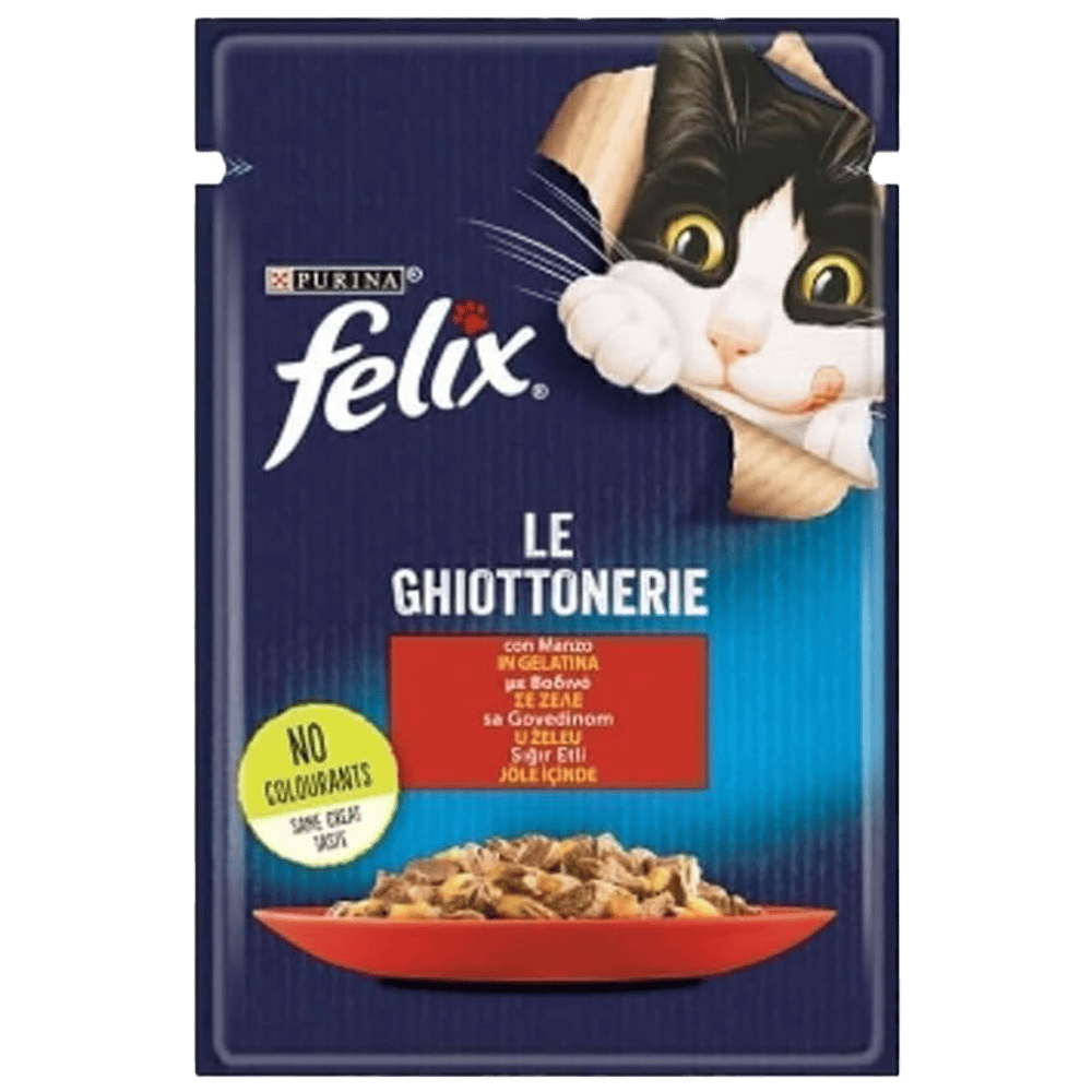 Felix Jöle İçinde Sığır Etli Yetişkin Kedi Konservesi 85gr